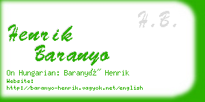 henrik baranyo business card